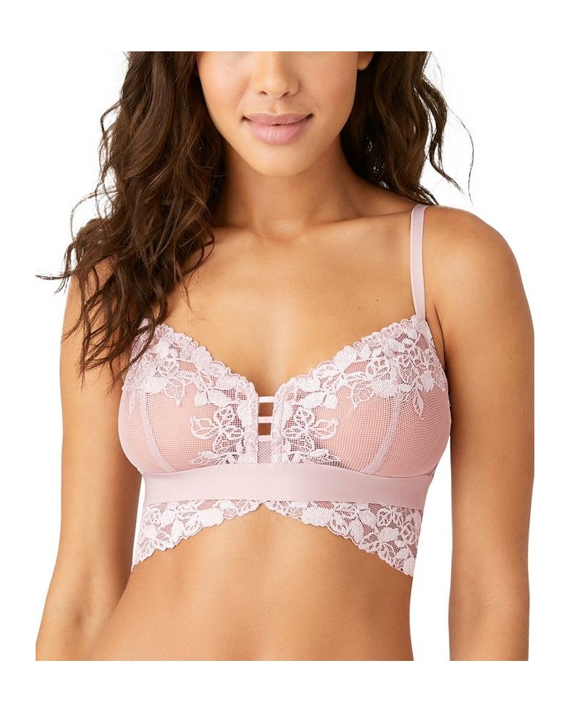 Women's Opening Act Lacey Sheer Lingerie Bralette 910227 Pink $19.68 Bras