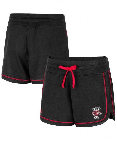 Women's Black Wisconsin Badgers Lil Sebastian Tri-Blend Shorts Black $18.48 Shorts