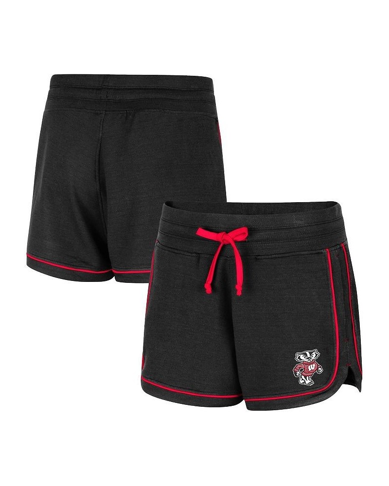 Women's Black Wisconsin Badgers Lil Sebastian Tri-Blend Shorts Black $18.48 Shorts