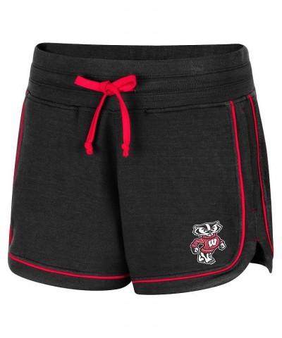 Women's Black Wisconsin Badgers Lil Sebastian Tri-Blend Shorts Black $18.48 Shorts