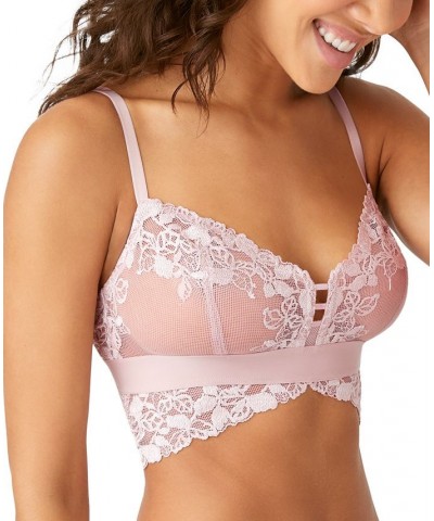 Women's Opening Act Lacey Sheer Lingerie Bralette 910227 Pink $19.68 Bras