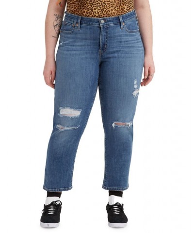 Trendy Plus Size Boyfriend Jeans Lapis Holiday $32.20 Jeans