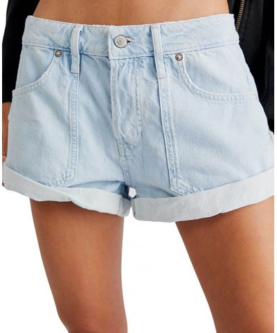 Women's Beginners Luck Slouch Shorts Blue $44.88 Shorts