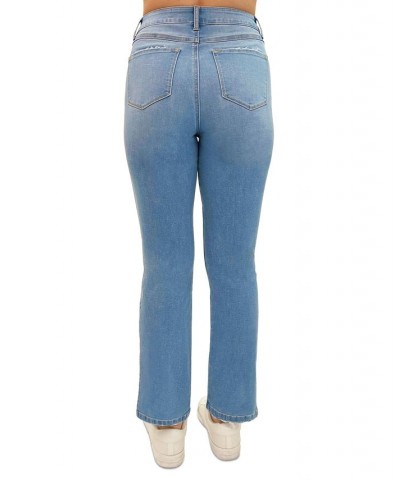 Juniors' Distressed Slim Straight-Leg Jeans Light Wash $17.98 Jeans