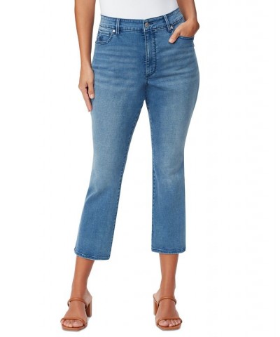 Women's Gloria Vanderbilt x Christian Siriano Chrissie Cropped Flare-Leg Jeans Gray $23.98 Jeans