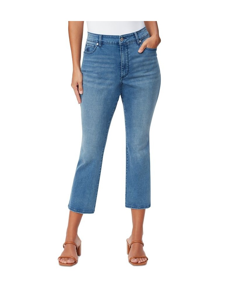 Women's Gloria Vanderbilt x Christian Siriano Chrissie Cropped Flare-Leg Jeans Gray $23.98 Jeans