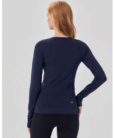 Morning Glory Coziplex Long Sleeve Top for Women Blue $36.96 Tops