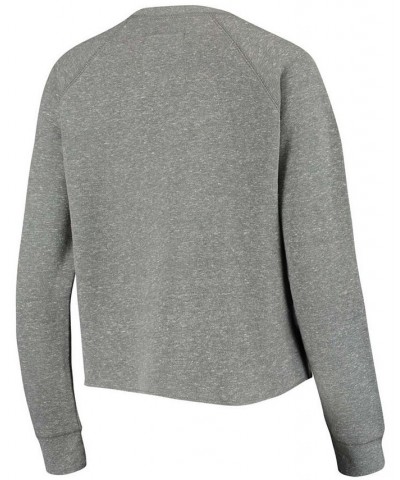 Women's Heathered Gray Wisconsin Badgers Sawyer Knobi Cropped Raglan Pullover Sweatshirt Heathered Gray $31.85 Sweatshirts