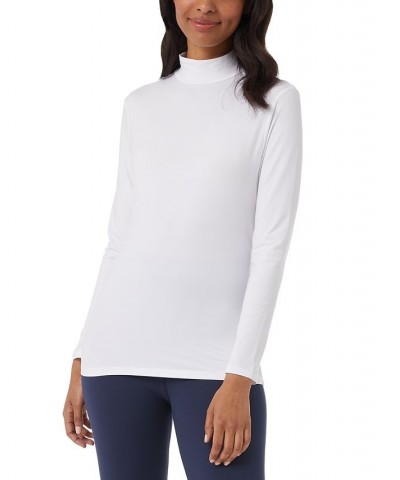 Women's Mock-Neck Long-Sleeve Top White $9.46 Tops