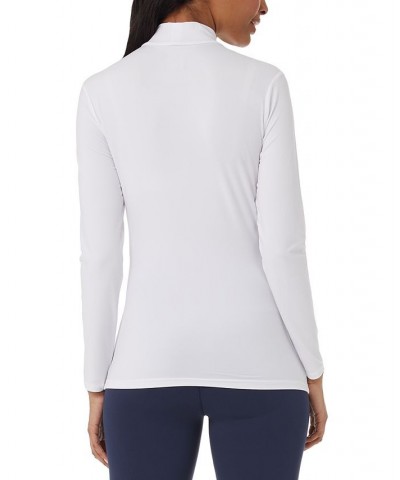 Women's Mock-Neck Long-Sleeve Top White $9.46 Tops