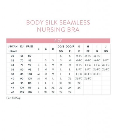 Women's Body Silk Seamless Nursing Bra Gray $21.67 Bras