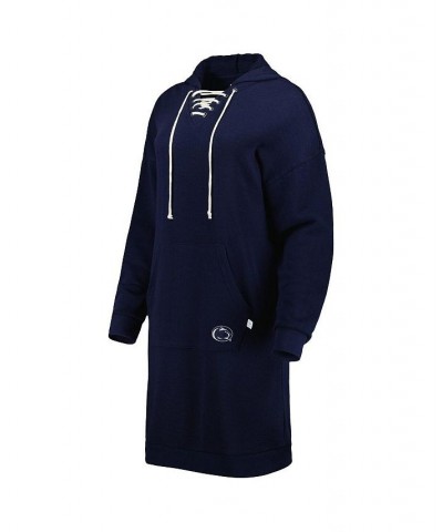 Women's Navy Penn State Nittany Lions Quick Pass Lace-Up V-Neck Hoodie Dress Navy $39.00 Dresses