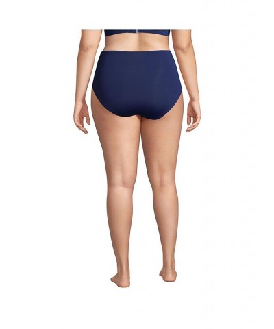 Women's Plus Size Twist Front Retro High Waisted Bikini Swim Bottoms Turquoise $33.98 Swimsuits