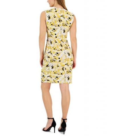 Women's Signature Floral-Print Sleeveless Wrap-Style Dress Butterscotch Multi $49.50 Dresses