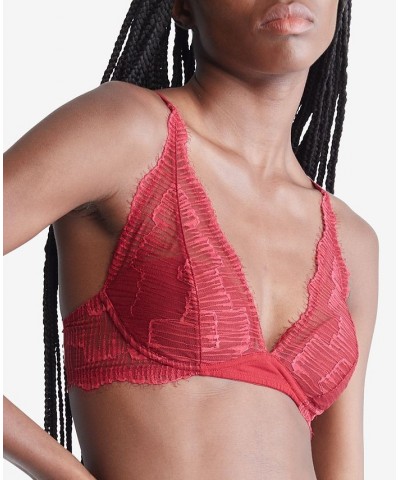 Women's Linear Lace Lightly Lined Triangle Bra QF6951 Red Carpet $22.47 Bras