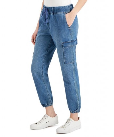 Juniors' Utility Jogger Pants Medium Wash $11.60 Jeans