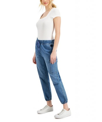 Juniors' Utility Jogger Pants Medium Wash $11.60 Jeans