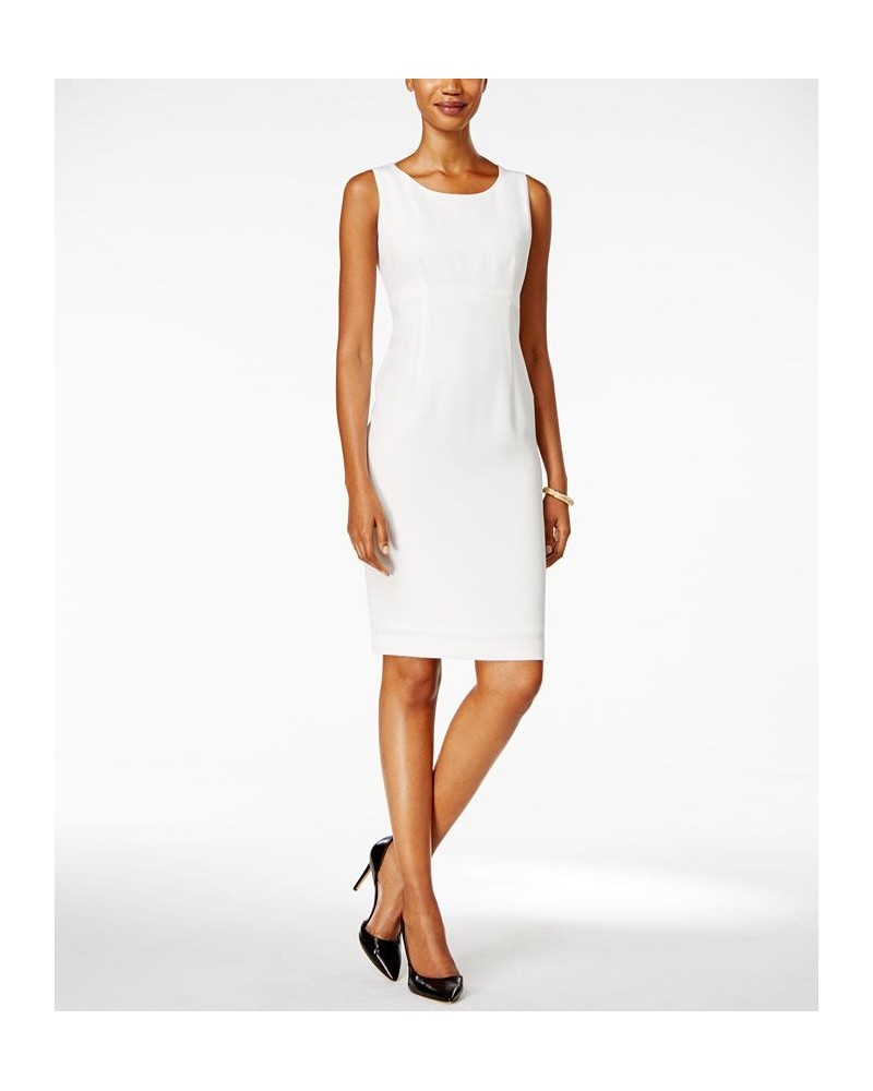 Women's Crew-Neck Sheath Dress Tan/Beige $48.06 Dresses