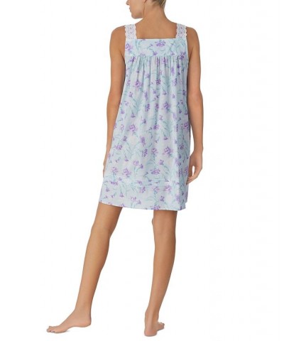 Woven Cotton Lawn Sleeveless Short S/L 36" Chemise Sage Floral $33.60 Sleepwear