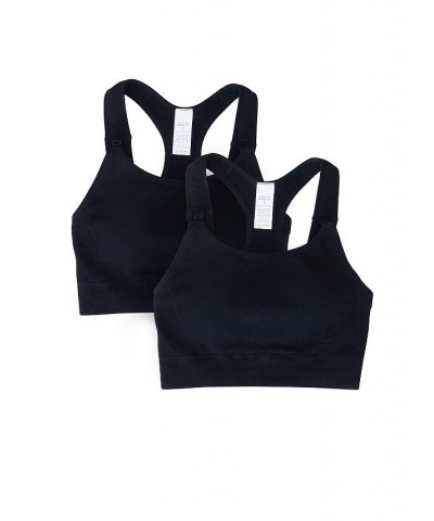 Women's Maternity Seamless Maternity & Nursing Sports Bra Bundle Set of 2 Black/black $33.32 Bras