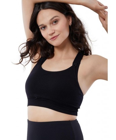 Women's Maternity Seamless Maternity & Nursing Sports Bra Bundle Set of 2 Black/black $33.32 Bras