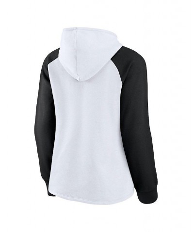 Women's Branded White and Black Brooklyn Nets Record Holder Raglan Pullover Hoodie White, Black $38.99 Sweatshirts