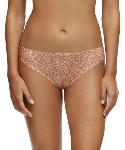 Women's Soft Stretch Thong Underwear Neutral Leopard (Qr) $12.00 Panty