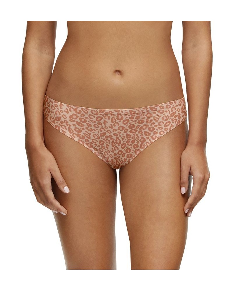 Women's Soft Stretch Thong Underwear Neutral Leopard (Qr) $12.00 Panty