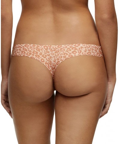 Women's Soft Stretch Thong Underwear Neutral Leopard (Qr) $12.00 Panty