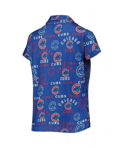 Women's Royal Chicago Cubs Flagship Allover Print Top and Shorts Sleep Set Royal $24.20 Pajama