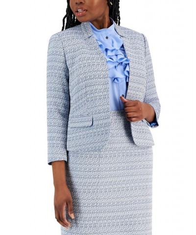 Tweed Notch Collar Blazer California Sky Multi $39.95 Jackets