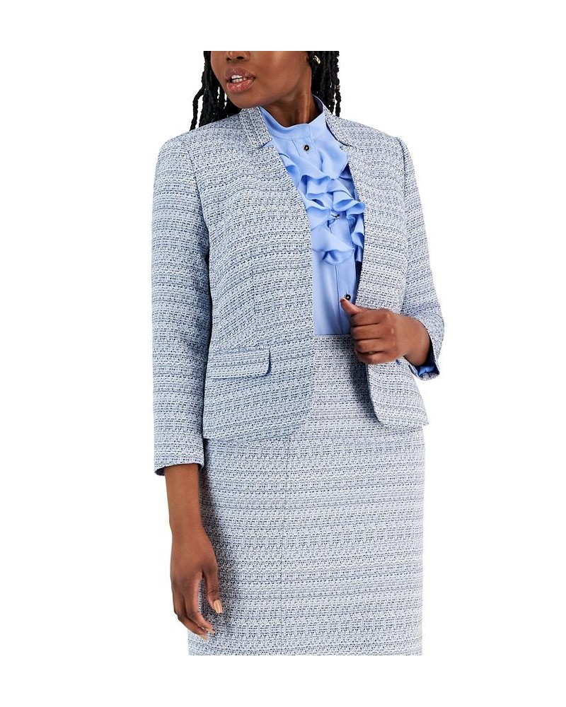 Tweed Notch Collar Blazer California Sky Multi $39.95 Jackets