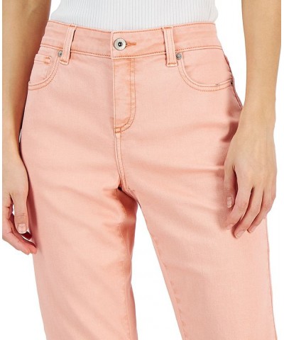 Women's Mid-Rise Cropped Flare-Leg Jeans Pink $22.50 Jeans