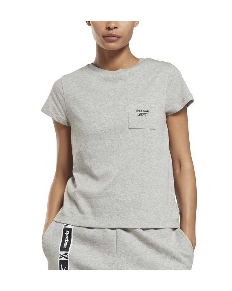 Women's Classic Pocket Tee Gray $14.00 Tops