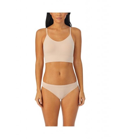 Women's Cabana Cotton Seamless Longline Bralette Tan/Beige $17.33 Bras