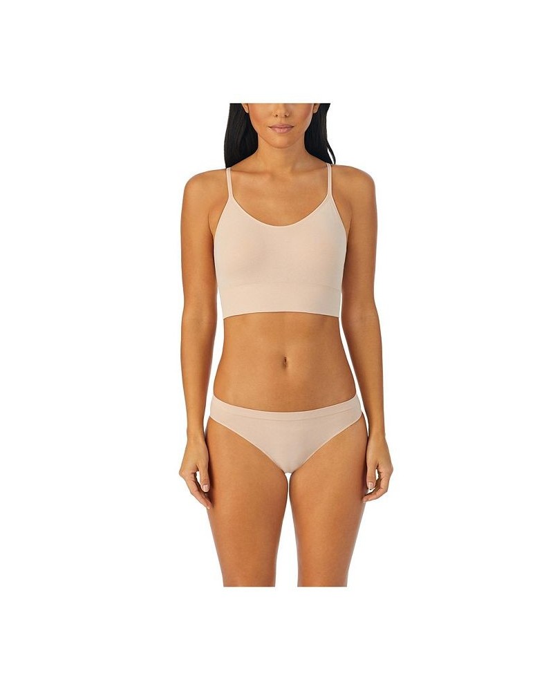 Women's Cabana Cotton Seamless Longline Bralette Tan/Beige $17.33 Bras