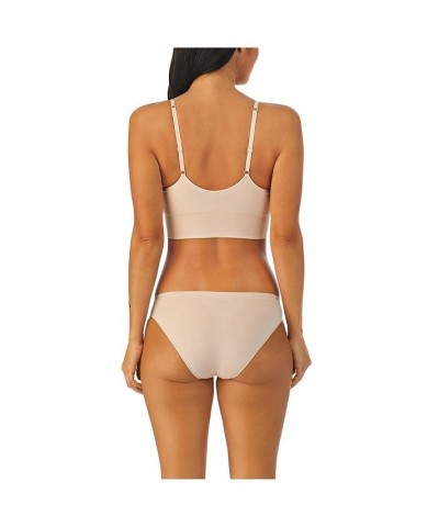 Women's Cabana Cotton Seamless Longline Bralette Tan/Beige $17.33 Bras