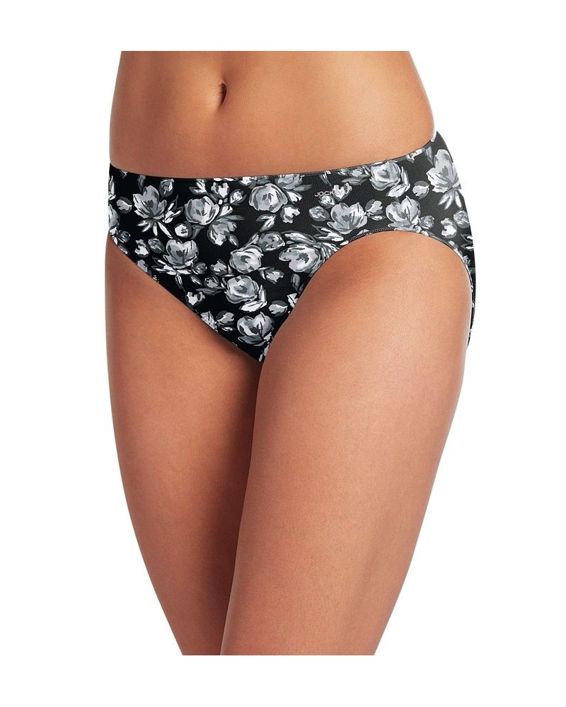 Women's No Panty Line Promise Bikini Underwear 1370 Midnight Poppy $8.45 Panty