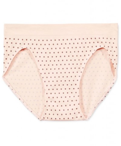 One Smooth U All-Over Smoothing Hi Cut Brief Underwear 2362 Blushing Pink Dot $8.42 Panty