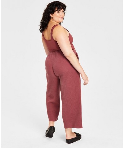 Style Not Size Women's and Plus Size Solid Wideleg Pant Purple $14.28 Sleepwear