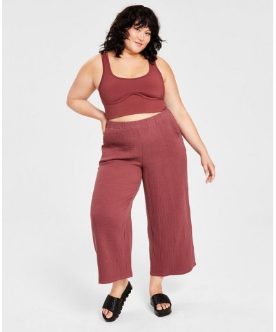 Style Not Size Women's and Plus Size Solid Wideleg Pant Purple $14.28 Sleepwear