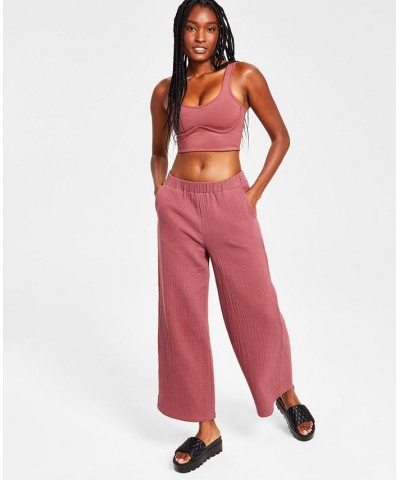 Style Not Size Women's and Plus Size Solid Wideleg Pant Purple $14.28 Sleepwear