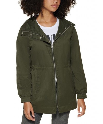 Hooded Utility Jacket Green $36.08 Jackets