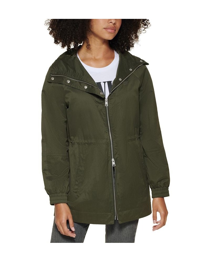 Hooded Utility Jacket Green $36.08 Jackets