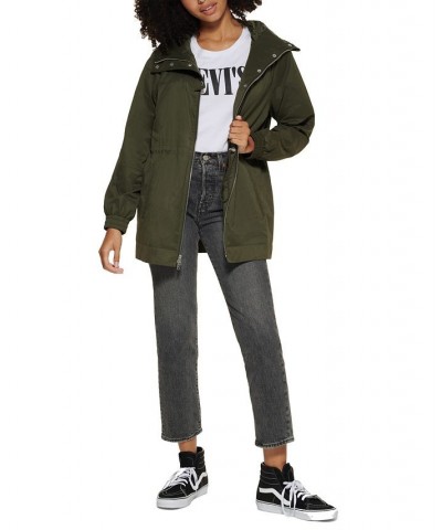 Hooded Utility Jacket Green $36.08 Jackets