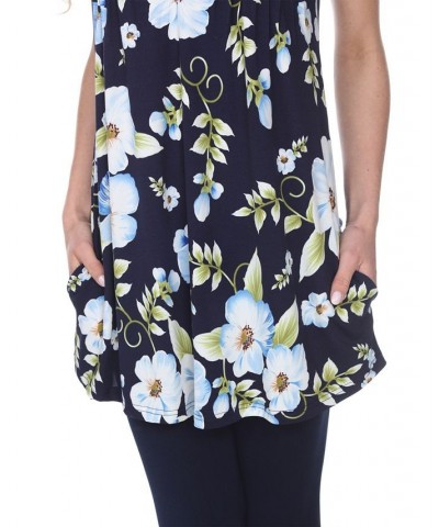 Women's Rosaleen Tunic Blue Flowe $25.42 Tops