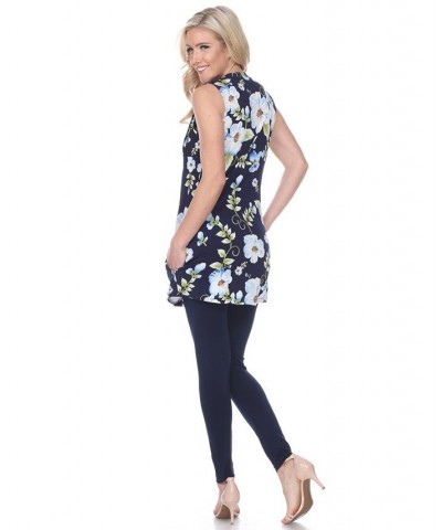 Women's Rosaleen Tunic Blue Flowe $25.42 Tops