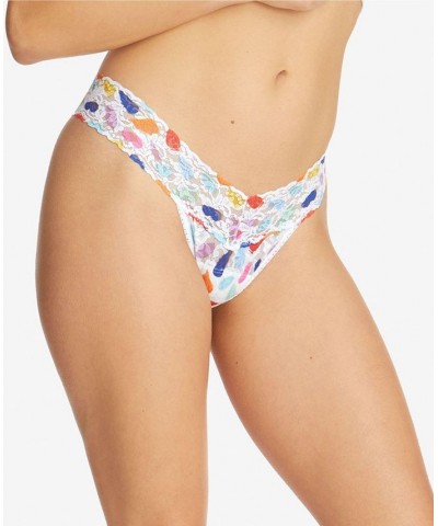 Low-Rise Printed Lace Thong Bohemian Stripe $15.00 Panty