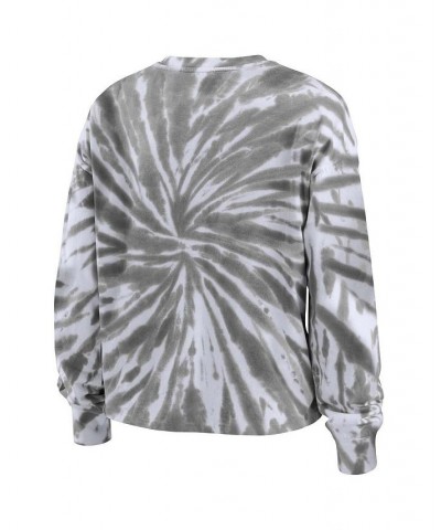 Women's Gray Vegas Golden Knights Tie-Dye Long Sleeve T-shirt Gray $26.40 Tops