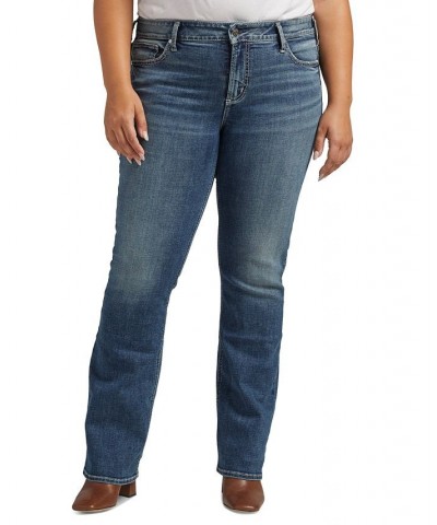 Plus Size Elyse Mid-Rise Slim Bootcut Jeans Indigo $36.52 Jeans